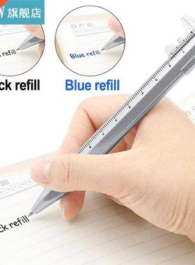 Multifunction Caliper Pen Ball-Point 0.5mm Silver Vernier Ca