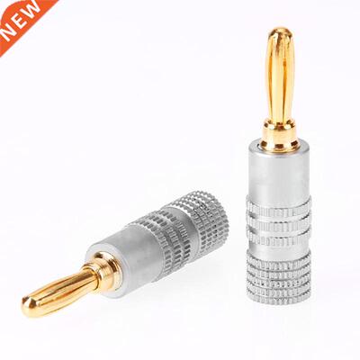24K Gold Plated Speaker Audo Jack Plug Speaker Plug  Aud