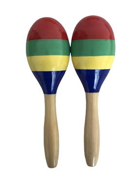 Wooden Maracas Sand Hammer Rumba Shakers Rattles Sand Hammer
