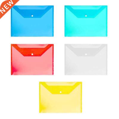 10pcs/Pack Transparent Plastic Wallets A4 Folder File Docume