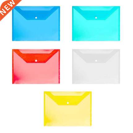10pcs/Pack Transparent Plastic Wallets A4 Folder File Docume