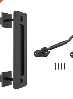 12Inch Sliding Barn Door Handle Pull and Flush Hardware Set