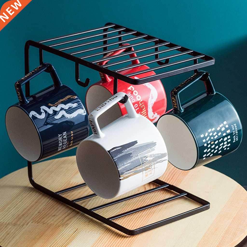 Metal Mug Tree Holder Stand 适用于 Counter 6 Hooks Coffee Cu