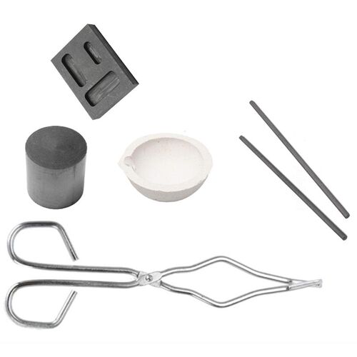 6Pcs Graphite Crucible Set,Gold Silver Ingot Mold Set Jewelr