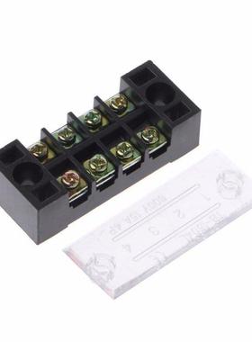 600V 15A 4 Positions Dual Rows Covered Barrier Screw Termina