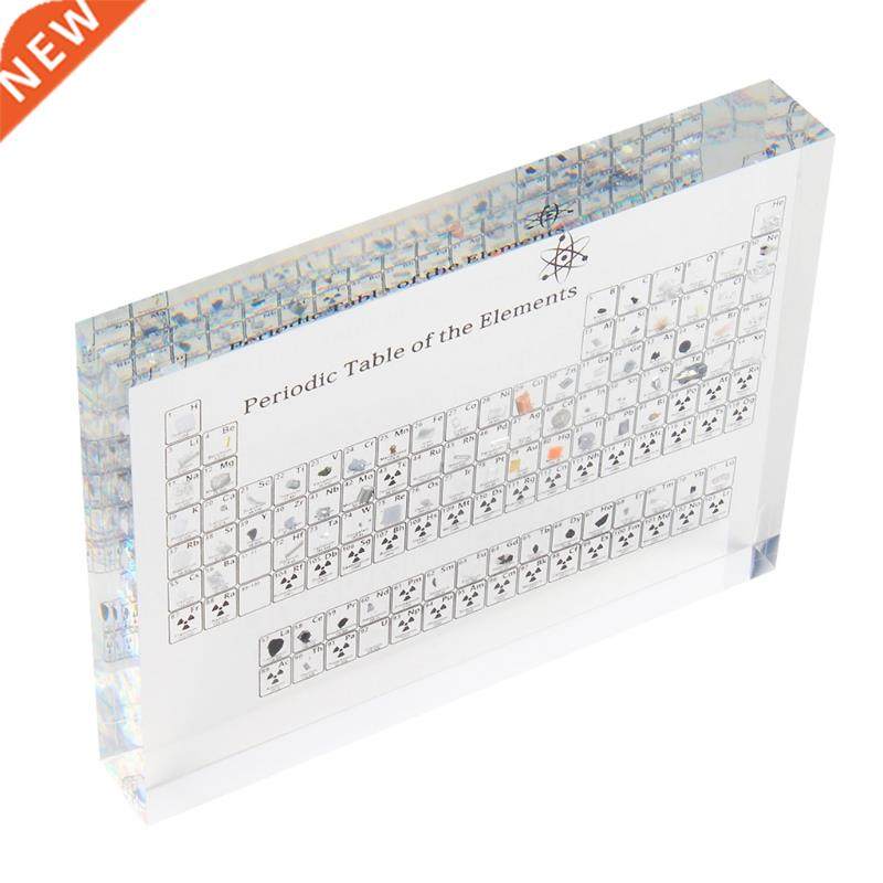 Elements Periodic Table Acrylic Real Chemical Element Displa