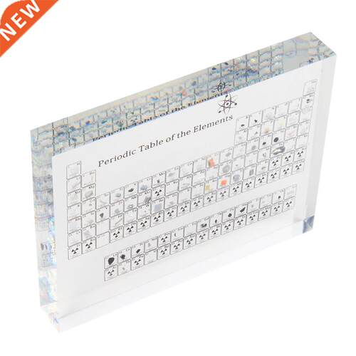 Elements Periodic Table Acrylic Real Chemical Element Displa