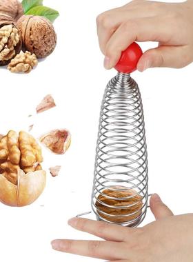 Stainless Steel Nut Cracker Spring Sheller Metal Nutcracker
