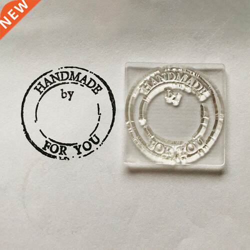 Handmade by Silicone Clear Seal Stamp DIY Scrapbooking Embos