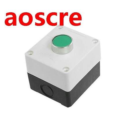 Green Cap 1NO Momentary Flat Push Button Switch Station AC 4