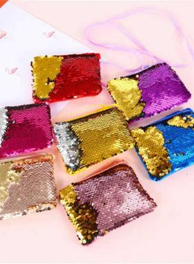 Kids Girl Glitter Sequins Pattern Fashion Crossbo Purse Ch