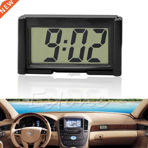 Car Auto Interior Dashboard D LCD Screen Clock Self-Adhes
