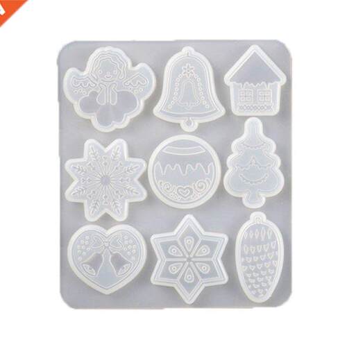 Christmas Tree Snowflake Elk Pendant Mold Keychain Christmas