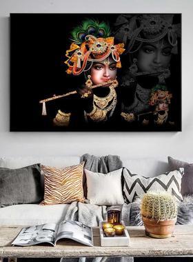 Print Art Sri Krishna Canvas Painting On The Wall Classical
