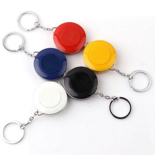 1 Piece Simple Retractale Ruler Tape Measure Keychain Small