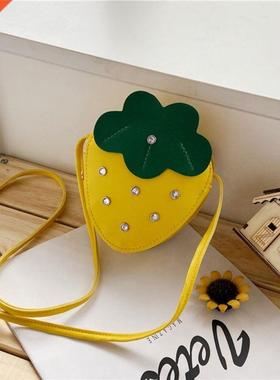 Little Girls Strawberry Purse Mini Crossbody PU Clutch Shoul