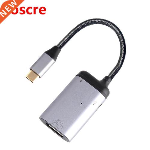 3 in 1 USB C Male to DP 8K@60Hz + Type C Data Transmission +
