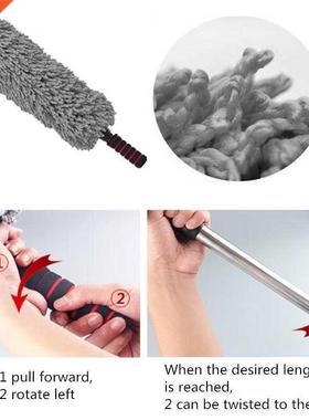 Retractable Mcrofber Car Wax Brush Multfuncton Car Duste