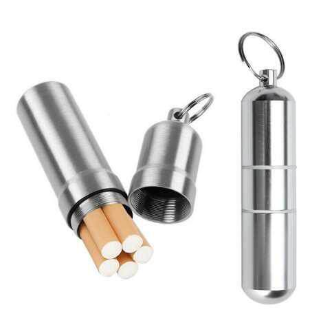 Silver Aluminum Alloy Cigarette Box Waterproof Cigarete Case