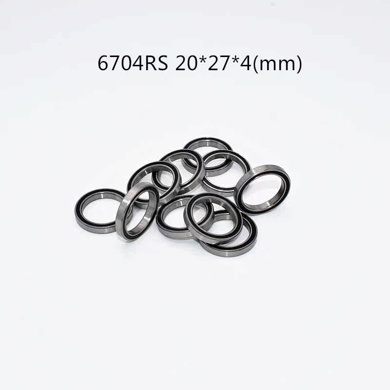 10pcs 6704RS 50*62*6(mm) free shipping chrome steel rubber