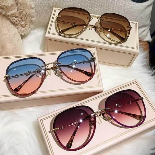 MS 2022 New Diamond Sunglasses Female Imitation Rhinestones