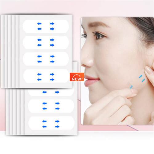40Pcs/10Sheets/Pack Waterproof V Face Makeup Adhesive Tape I