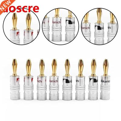 8pcs GD Amp Nakamichi Speaker Banana Plug Connectors For Vid