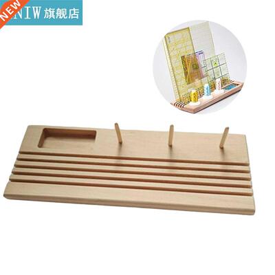 Wooden Ruler Rack With Spool Holder Ruler Spools Tacks Organ