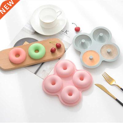 4 Cavity Donut Creative Cake Silicone Mold Home Kitchen Baki