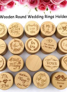 Personalized Rustic Wedding Gift Wooden Ring Box Holder Cust
