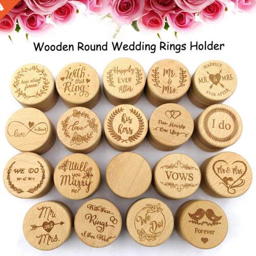 Personalized Rustic Wedding Gift Wooden Ring Box Holder Cust