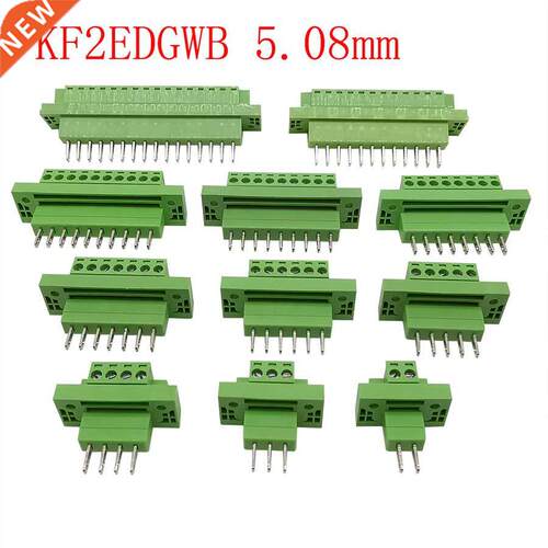 2Pairs KF2EDGWB Pitch 5.08mm Bulkhead PCB Screw Terminal Blo