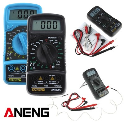 Black/Blue AN8205C Thermometry Digital Multimeter Voltmeter