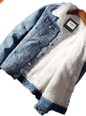 Men Jacket and Coat ndy Warm Fleece Thck Denm Jacket Wnt