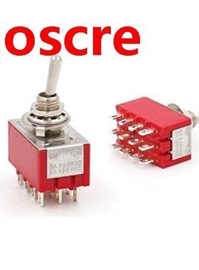 1pcs 6A/125VAC 2A/250VAC 12 Pin 4PDT ON/ON ON-OFF-ON 2 / 3