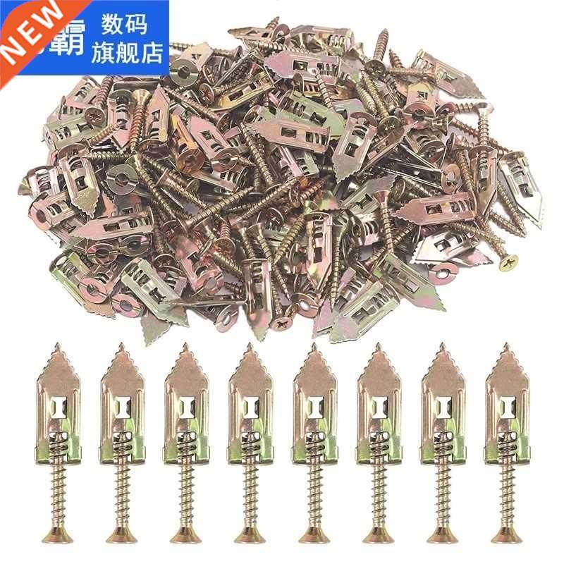 100Pcs Plasterboard Fixings Screws Plasterboard Wall Plugs