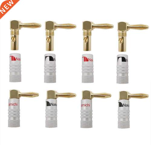 10Pcs Rght Angle Gold-Plated m Banana Plug Connector L Ty
