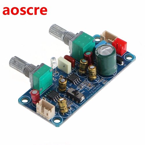 Single Power DC 9-32V Low Pass Filter Bass Subwoofer Pre-AMP
