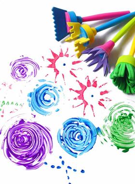 Flower Graffiti Sponge Art Supplies Brushes Seal Paintin