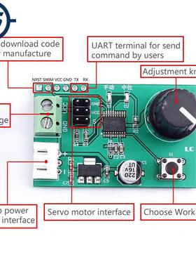 Dual Servo Motor Drive Module Controller Debugger for SG90/M
