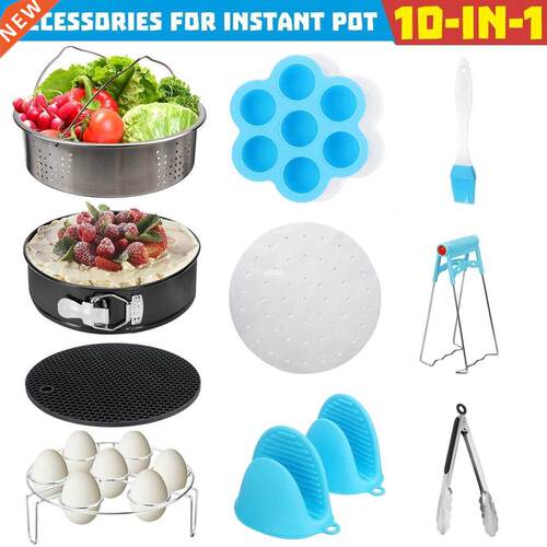 10 Pcs Instant Pressure Cooker Pot Accessories Steamer Stain