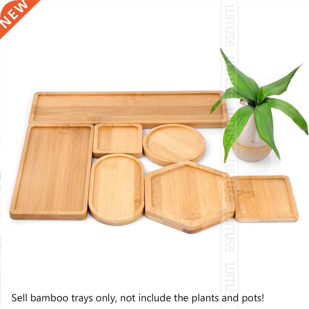 1PC 14 Design Flower Pot Holder Fleshy Bonsai Pad Bamboo Tra