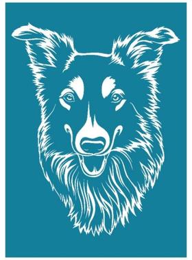Border Collie Self Adhesive Silk Screen Printing Stencil Mes