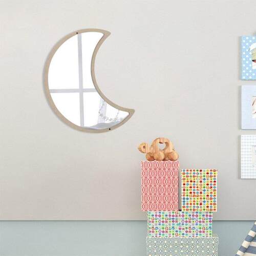 Acrylic Wall Mirror Cloud Moon Shape Decorative Makeup Mirro