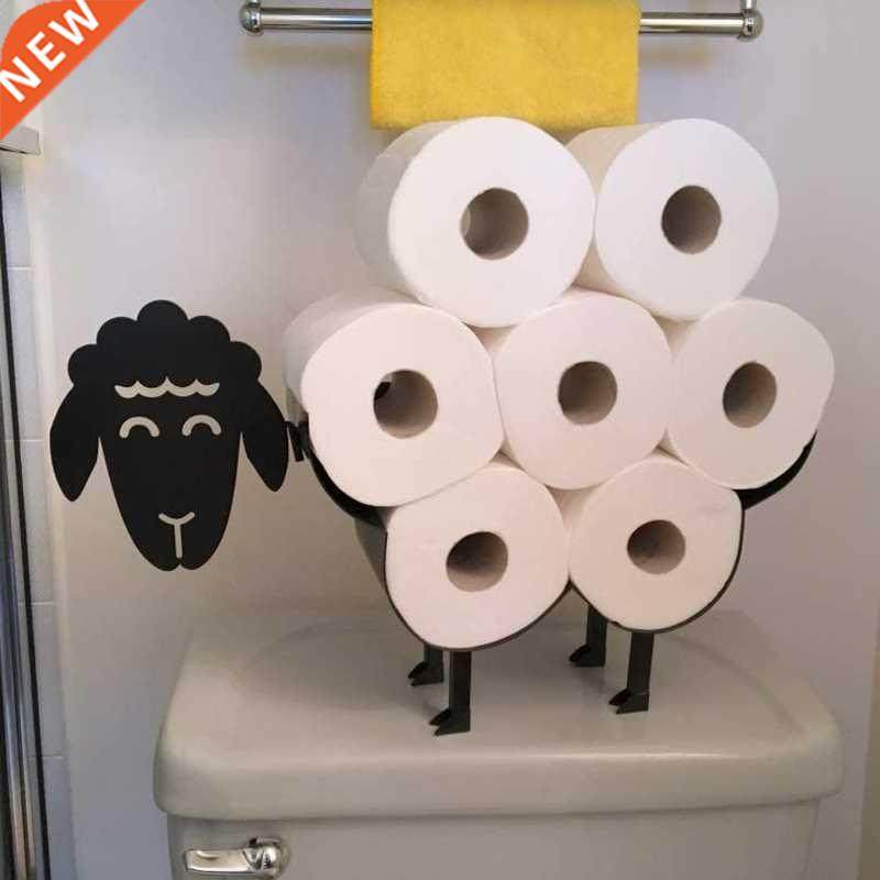Cute Black Sheep Toilet Paper Roll Holder, Novelty Free Stan