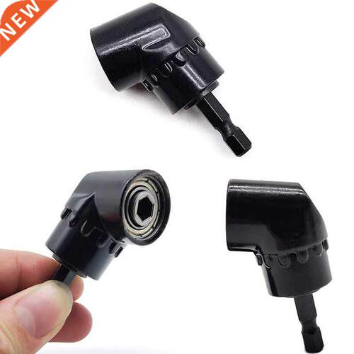 2Pcs Black 105 Degree 1/4 Inch Right Angle Drill Adapter Hex