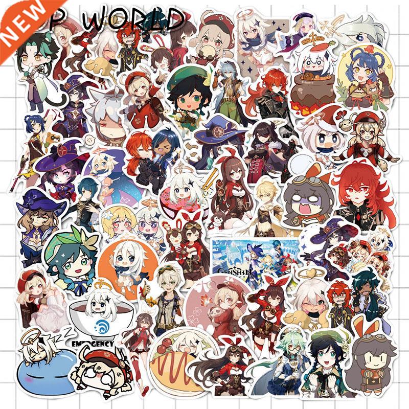 10/50pcs/set Genshin Impact Cartoon Open World Game Sticker