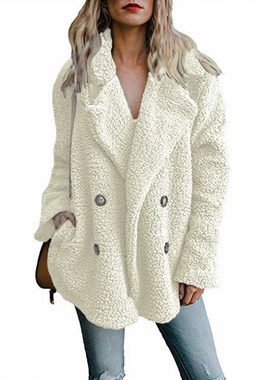 Teddy Coat Women Faux Fur Coats Long Sleeve Fluffy Fur Jacke