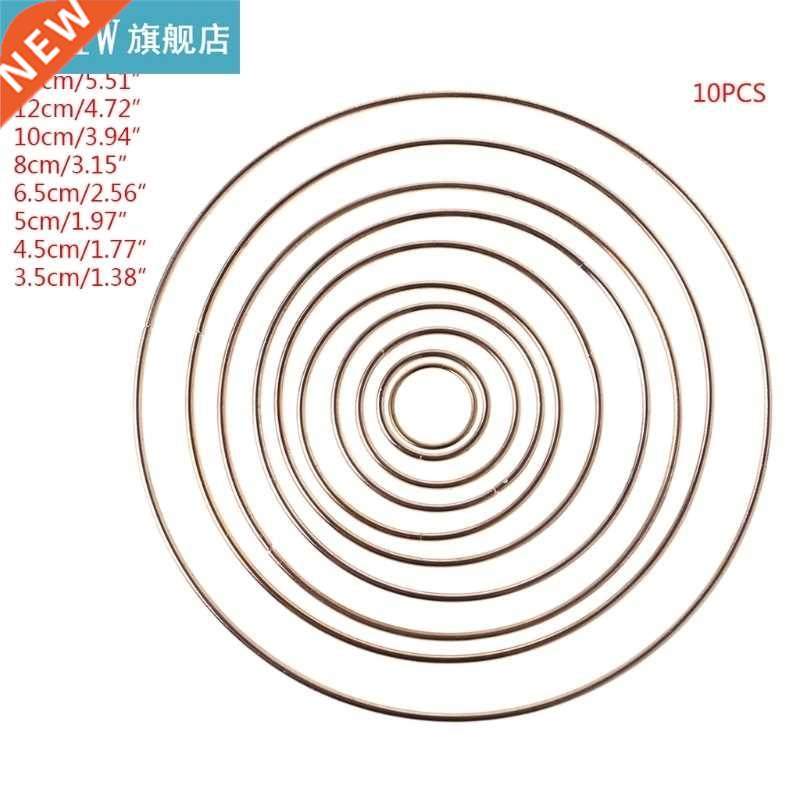 10Pcs/set Gold Metal Dream Catcher Dreamcatcher Ring Macrame