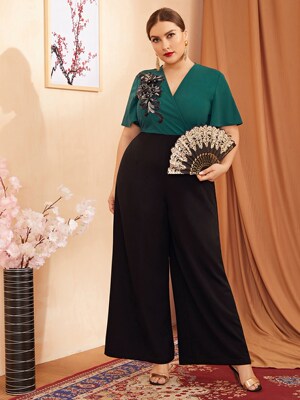 2021 Plus-Size Jumpsuit Arabian Middle Eastern Slim Wide Leg